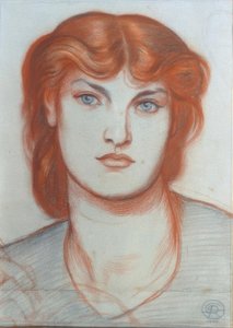 Studie für Regina Cordium von Dante Gabriel Charles Rossetti
