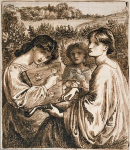 Studie für die Bower Meadow, spätes 19. Jahrhundert von Dante Gabriel Rossetti