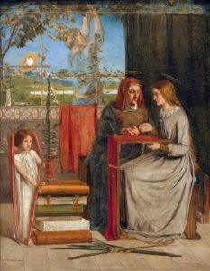 Die Kindheit der Jungfrau Maria von Dante Gabriel Charles Rossetti