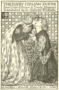Die frühen italienischen Dichter, Entwurf für eine Titelseite von Dante Gabriel Charles Rossetti