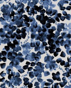 Blaue Aquarellblüten