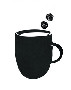 Süße Schwarze Kaffeetasse
