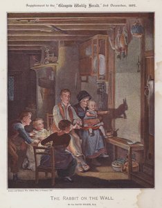 Das Kaninchen an der Wand (Farblithographie) von David (after) Wilkie