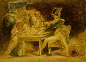 Nelson versiegelt Depeschen vor Kopenhagen, um 1835 von David (attr.) Wilkie