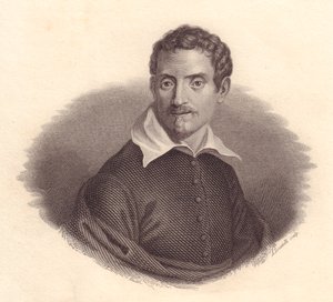 Porträt des italienischen Malers Domenico Zampieri, auch bekannt als Domenichino (1581-1641), Kupferstich von A Locatelli