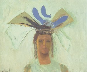 Mädchen mit blauem Fisch von David Alan Redpath Michie