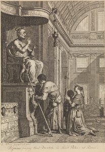 Pilger, die ihre Andacht in St. Peter in Rom verrichten