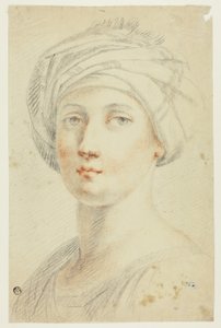 Porträtbüste einer jungen Frau im Turban