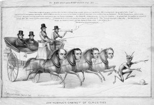 Van Humbugs Kuriositätenkabinett, um 1837