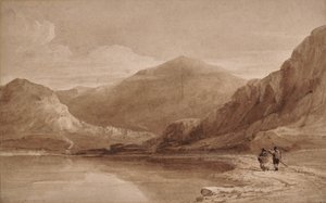 Eine Ansicht in Nordwales mit Brücke von David Cox