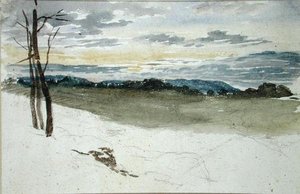 Waldlandschaft bei Sonnenuntergang von David Cox