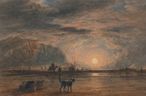 Strandszene - Sonnenaufgang von David Cox