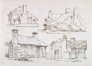Tafel 3 aus Progressive Lessons on Landscape for Young Beginners, 1816 (Weichgrundradierung)