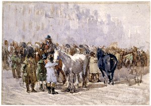 Der Pferdemarkt von Birmingham, ca. 1841-49 von David Cox