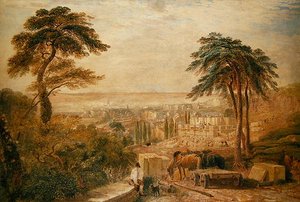 Blick über eine Stadt von David Cox