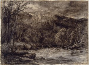 Ein Bergstrom von David Cox the elder