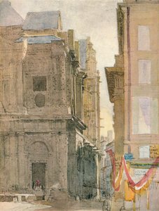 Kirche St. Eustache, Paris, um 1829 von David Cox the elder
