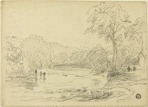 Flusslandschaft von David Cox the elder