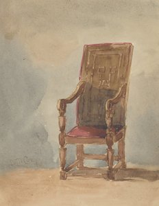Studie eines antiken Sessels, 1849 von David Cox the elder