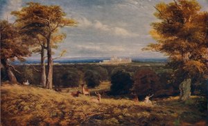Schloss Windsor vom Großen Park aus, 1846 von David Cox the elder