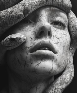Medusa Steingesicht
