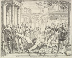 Das Martyrium des Heiligen Christophorus, aus Die Geschichte der Heiligen Jakobus und Christophorus, 1776