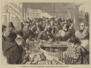 Rekrutierung in der King-Street, Westminster, Sergeant Kite an der Kneipenbar von David Henry Friston