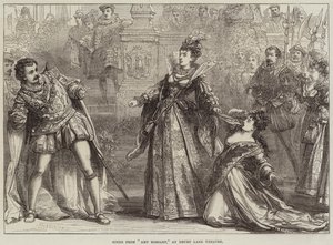 Szene aus Amy Robsart, im Drury Lane Theatre von David Henry Friston