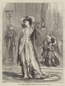 Szene aus Medea in Korinth, im Lyceum Theatre