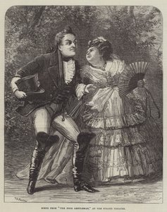 Szene aus Der arme Gentleman, im Strand Theatre von David Henry Friston
