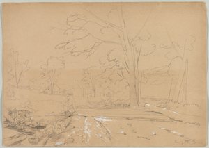Landschaft mit angelndem Mann, Conway, New Hampshire