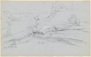 Studie für "Weiße Berge von North Conway, New Hampshire" [recto] von David Johnson