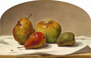 Drei Birnen und ein Apfel