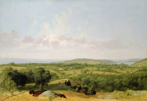Blick auf die Narragansett Bay, nahe Warwick, Rhode Island