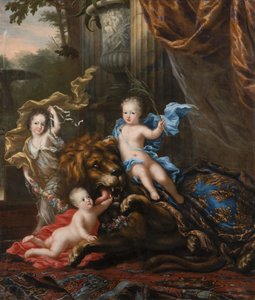 Hedvig Sofia und Gustav, Prinzen und Prinzessin von Schweden, 1684 von David Klöcker Ehrenstrahl