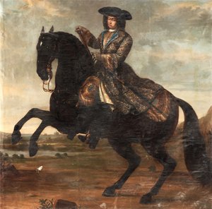 Porträt von Karl XI. von Schweden, 1696 von David Krafft von