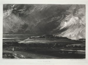 Verschiedene Landschaftsmotive, charakteristisch für englische Szenerien aus Bildern von John Constable, R.A.: Old Sarum