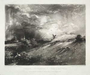 Verschiedene Landschaftsmotive, charakteristisch für englische Szenerien aus Bildern von John Constable, R.A.: Sommernachmittag - nach einem Schauer