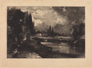 Mühle bei Colchester von David Lucas after John Constable