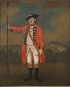 Porträt eines britischen Infanterieoffiziers, ca. 1740-50