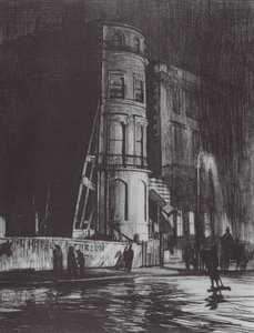 London: Piccadilly-Nacht, Der Savile Club von David Muirhead (after) Bone
