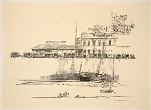 Ein britisches Rotes Kreuz Depot in Boulogne, Illustration aus 