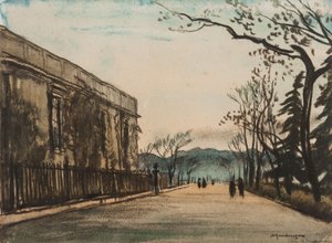 Abend auf der Alameda, Ronda von David Muirhead Bone