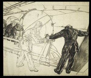 Vollständige Zeichnung für Winterminenlegen vor Island, ca. 1942