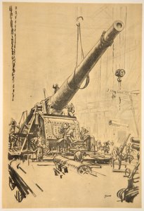 Ein großes Geschütz montieren, Illustration aus 