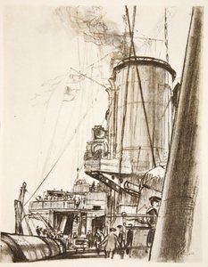 Auf einem Schlachtschiff: das Achterdeck, Illustration aus 
