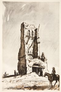 Der zerstörte Turm von Becordel Becourt, Illustration aus 