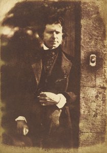 David Octavius Hill am Tor des Rock House, Edinburgh von David Octavius Hill and Robert Adamson