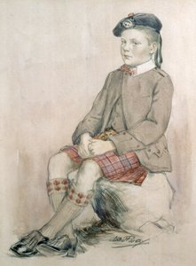 Prinz von Wales, später Edward VIII., im Alter von 8 Jahren, trägt Royal Stuart Tartan