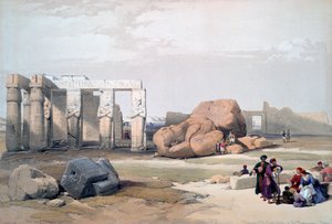 Fragmente der großen Kolosse, am Memnonium, 19. Jahrhundert